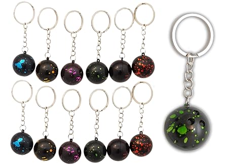 jameitop® Bowling Kugel ⚾ 12 Stück ⚾ gemixte Farben Schlüsselanhänger
