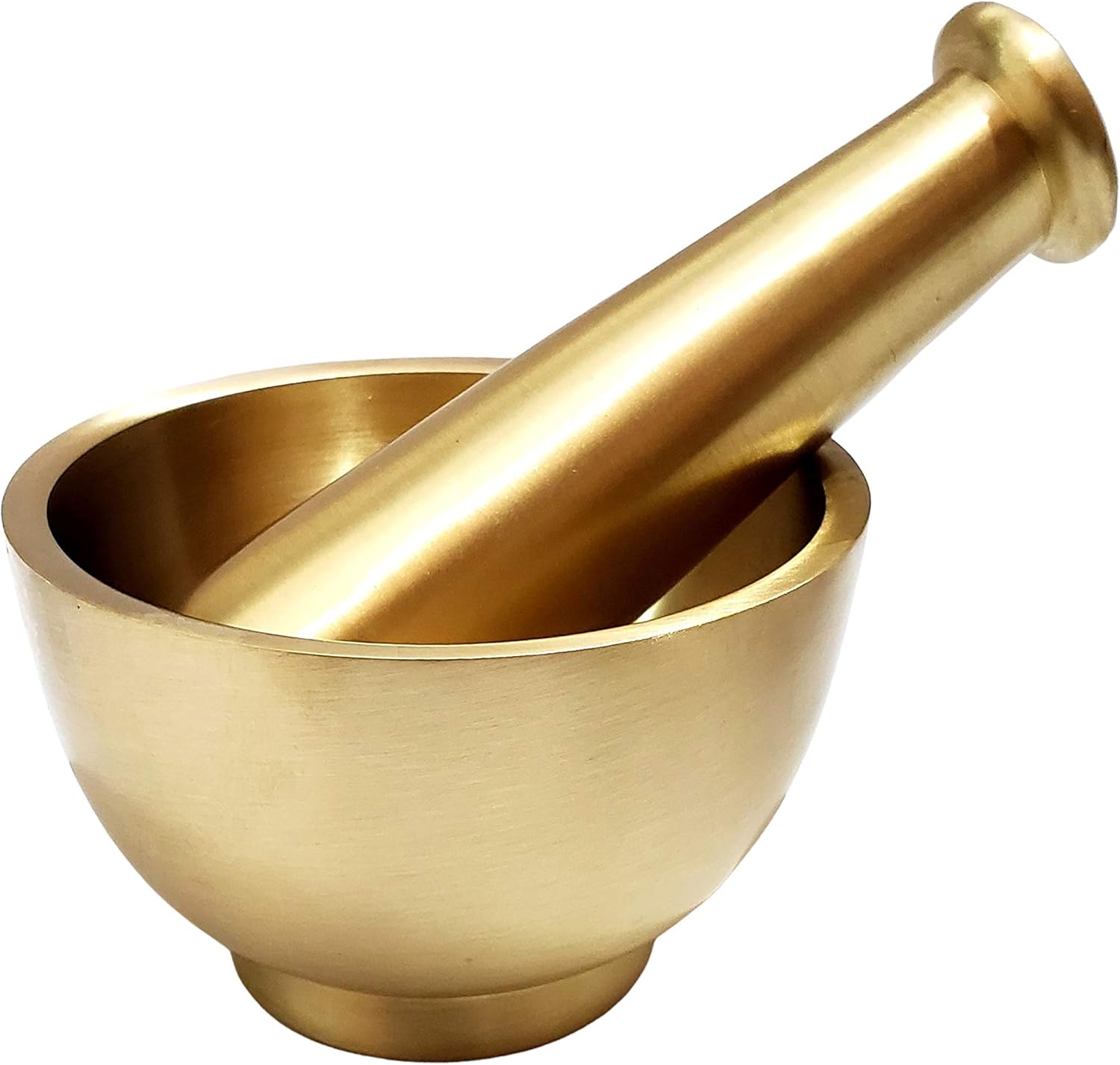 Buy Pure Source India Brass Mortar Pestle Set, 1 Piece, 4.5 Inches