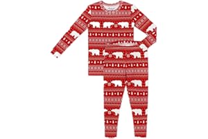 AVAUMA Toddler Pajamas Baby Boys Girls Pajama Set 6M-10Y Kids Cute Snug fit Christmas Pattern Design Pjs Cotton Sleepwear