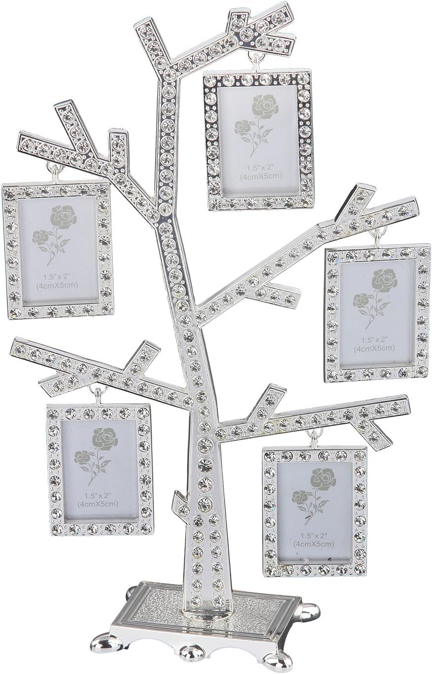 Discoball Classic Diamond Family Tree Photo Frame 5pcs Hanging Picture Frames Beautiful Gifts Amazon Co Uk Home Kitchen