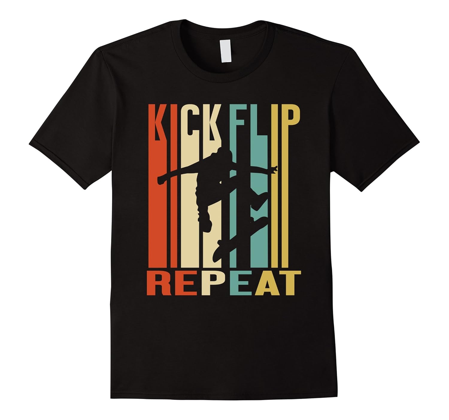 Kick Flip Repeat Vintage Skate TShirtln Lntee