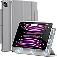 ESR for iPad Pro 12.9 6th/5th/4th Gen, iPad Air 13 Inch Case M3/M2 (2025/2024), Powerful Magnetic Attachment, Slim Trifold Stand Case, Supports Pencil Pro & Pencil (USB-C), Rebound Series, Grey