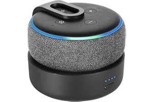 GGMM D3+ Battery Base for Dot 3rd Generation, Portable Dot 3 Battery Base, Large Battery Capacity 16 Hours Playtime, Black (Not Include The Speaker or Power Cord)