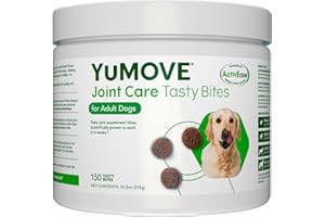 Dog Joint Supplement, Hip and Joint Supplement for Dogs with Glucosamine, Hyaluronic Acid, and Green Lipped Mussel and Omegas, Relief for Dog Hip and Joint Aches and Stiffness, by YuMOVE - 150 Bites