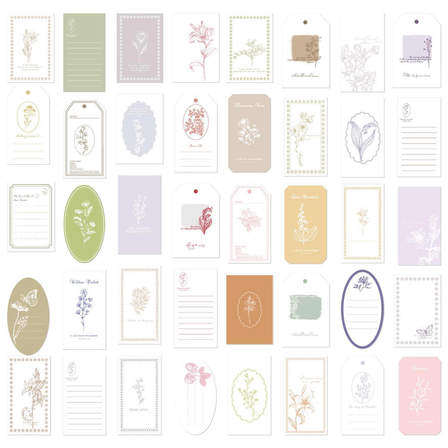 Mayplous 4-Pack Floral Print Scrapbooking Paper, Thick Single-Sided Decorative Flower Specialty Sheets with Letterpress Design for Journaling, Card Making, Collage & Gift Wrapping (Tender)