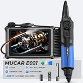 MUCAR E021 USB Endoscope Borescope 5.5mm 720P HD Inspection Camera | 6 Adjustable LED Lights, Flexible 35.4" Cable, Compatible with MUCAR Scanners and PC,Android Phones (USB-C &amp; Micro USB),IP67