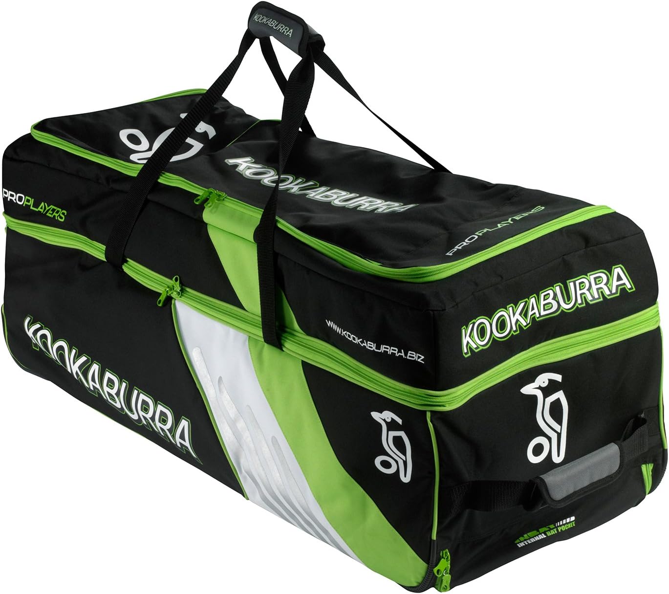 Kookaburra 2014 Pro Players Cricket Wheelie Kit Bag Black/Lime/White