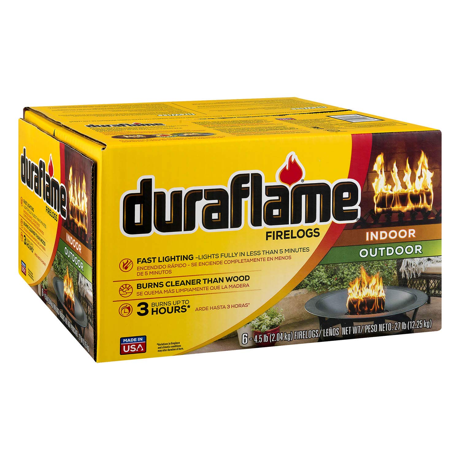 Duraflame 4.5lb 3-hr Indoor/Outdoor Firelog (6 Pack)