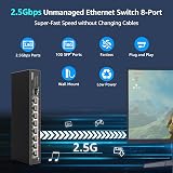 YuanLey 8 Port 2.5Gbe Unmanaged Ethernet Switch 10G SFP Metal Fanless view 2