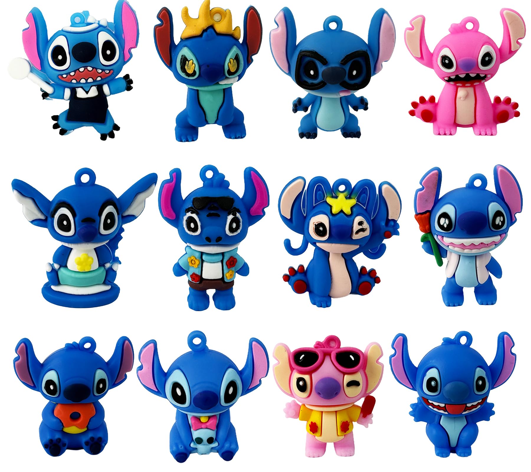YNPJQWP 12Pcs Stitch and Lilo Collectible Figure Set - Birthday Party Favors - Home Decoration - Goodie Bag Fillers