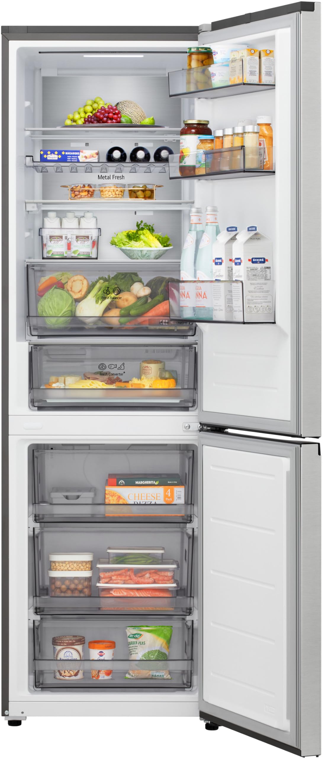 LG GBBS514CPY Fit&Max Kühl-/Gefrierkombination (333 L, Energieklasse C) vollintegrierbar oder freistehend mit maximaler Frische, FRESHConverter+, DoorCooling+, LinearCooling, Total No Frost, Silber 7