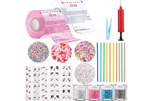 Nano Tape Kit (9.84ft × 2inch), Nano Sided Tape Elastic DIY Craft Kit, Transparent Reusable Nano Adhesive Tape (C)