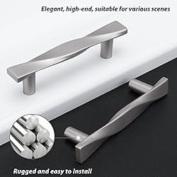 Rergy 20 Pack Brushed Nickel Cabinet Pulls Silver