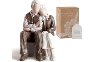 Storieme Gifts for Couple Wedding Anniversary: Best Elderly Parents Figurines Statue Happy Valentines Day Birthday Gift Ideas for Wife Husband