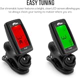 Tiger T-47 Clip-On Chromatic Tuner for Guitar Violin Ukulele Black view 3