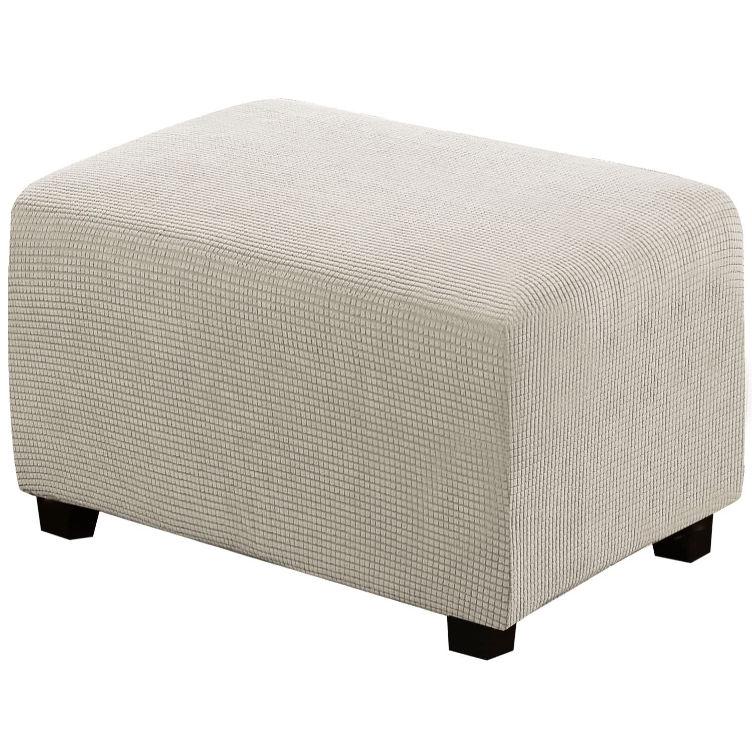 Photo 1 of H.VERSAILTEX Ottoman Cover Slipcover Rectangle Fit Length 33'-38' Footrest Sofa Slipcovers Stool Cover Footstool Protector Covers Feature Stretch Soft Jacquard Fabric Removable Washable - Island Fossi