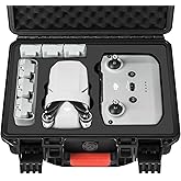 Drone Case for DJI Mini 4K: Waterproof Hard Travel Cases with Custom Foam for DJI Mini 2 /2 SE Fly Combo, Large Carrying Box for Drone, Batteries, Charger, Cable, Propeller & Accessories (Case Only)