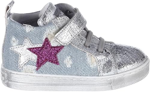 Sneakers bambino|FALCOTTO BY NATURINO VENUS VL 1C81 in pelle blu stella  gialla|Shop online|Shoe Center
