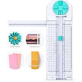 Ecraft 4-in-1 Paper Trimmer: 12" Craft Paper Cutter with Straight, Wavy, Dotted, Perforated &amp; Creasing,Perfect for Cutting Cardstock, Coupons, Labels, Photos, Ideal Multi-Function Scrapbooking Tool