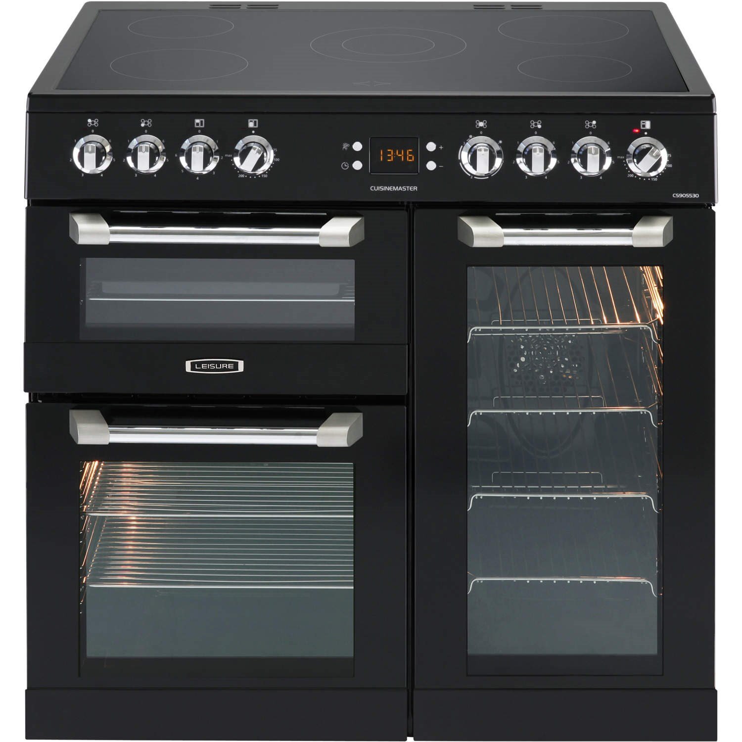 Leisure Cuisinemaster CS90C530 Freestanding Ceramic hob A Black Ovens