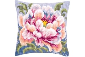 Vervaco Cross Stitch Cushion Kit Camellia 16" x 16"
