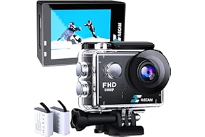 Xilecam Action Camera 1080P WiFi Sports Camera 4xZoom Action Camera 40m/131ft Underwater Waterproof with 2 X1050 mAh Batteries and Multi-Function Accessory (X2pro)