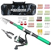 Telescopic Fishing Pole Reel Combo Ultralight Fishing Rod Spinning Reel with Tackle Bag All-in-One Fishing Accessories Fishing Gear Gifts Kit for Kids Adults Youth Beginner Saltwater Freshwater