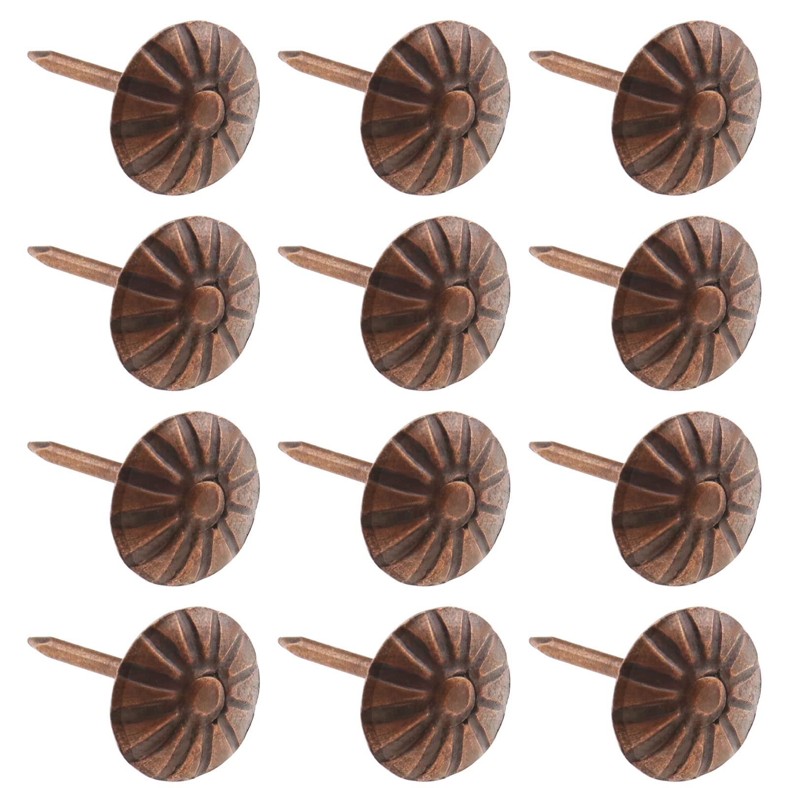 The Lord of the Tools 100pcs Antique Decorative Nails for Furniture Sofa Upholstery Tacks Retro Decoration Pushpin Metal Pushpin 11 x 16 mm Copper
