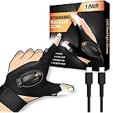 HANPURE Rechargeable LED Flashlight Gloves Valentine Gifts for Men Birthday Valentine's Day Gift Idea for Dad Husband Him Boy