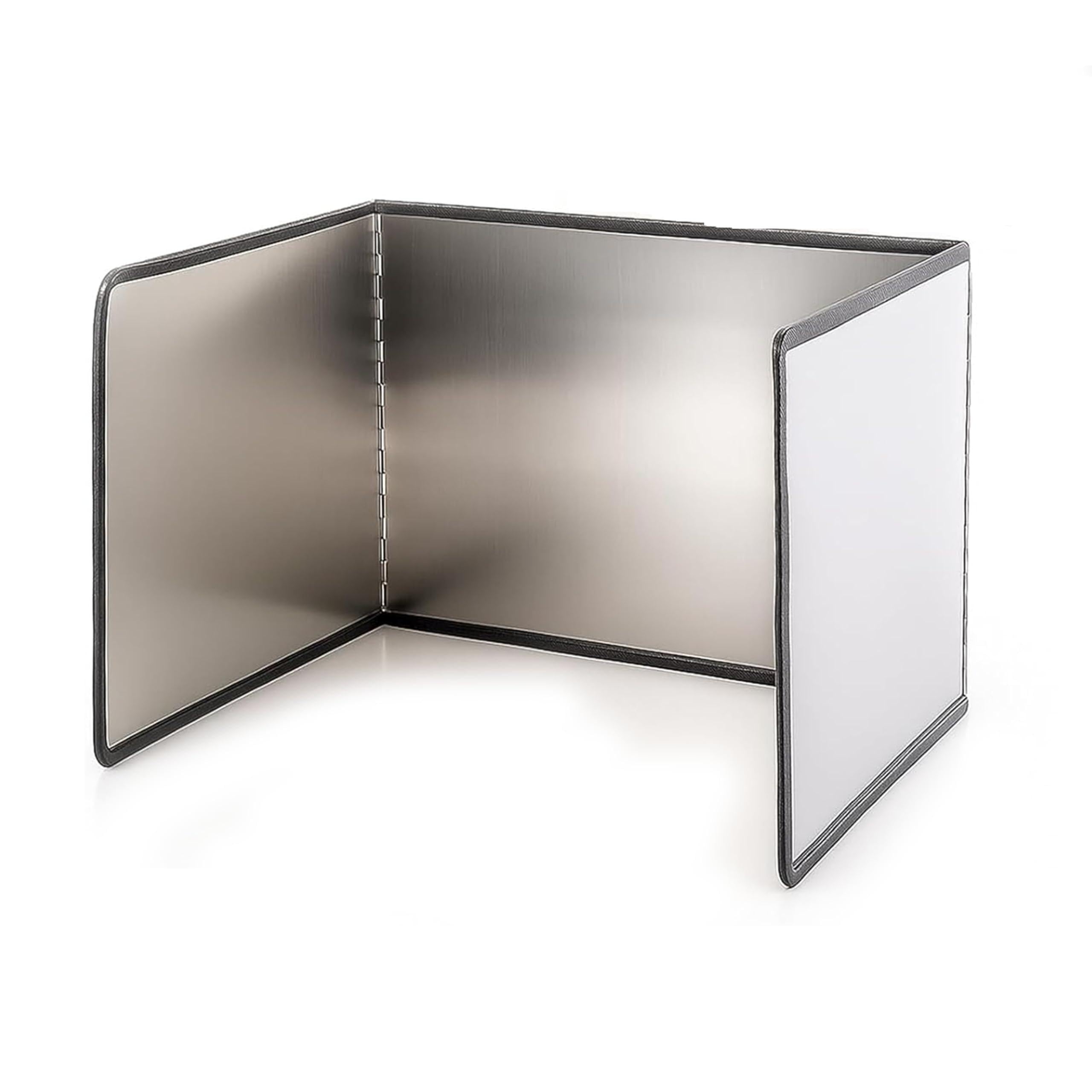 Photo 1 of 3-Sided Splatter Guard - Stainless Steel Foldable Grease Splatter Screen for Frying Pan, Nonstick & Heat Resistant Stove Top Shield, Stops Oil Splashes for Safer Cooking