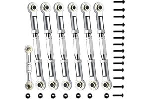 XZSNLYZ Upgrade Metal Turnbuckles/Camber Link for 1/10 Traxxas Slash 4X4/2WD, Rustler 4X4/2WD, Drag Slash, Nitro Slash/Rustler, Stampede 4X4/2WD VXL, X-01, Bandit/VXL, Bigfoot RC Car(Silver)