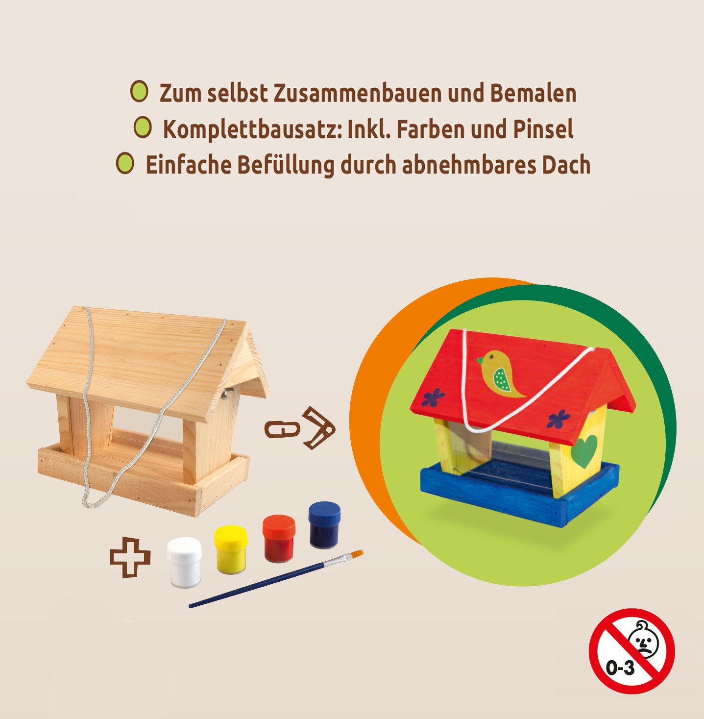 Windhager Vogelfuttersilo Bausatz Woodpecker Vogelhaus