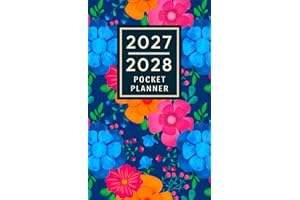 2027-2028 Pocket Planner: 2 Year Monthly Calendar (January 2027 - December 2028) 4 x 6.5 Size for Purse