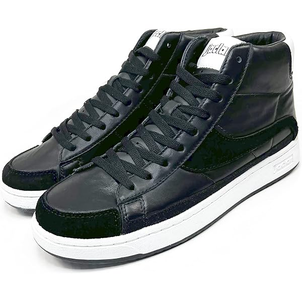 Jaclar White and Navy Blue High-Top Sky-Top Sneakers Brand New CEO-FLAVAS – jaclarusa main image 4
