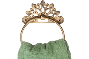 STYLENTDECOR Victorian Towel Ring | Solid Brass | Antique 6 inches | Hand Towel Hanger | Round Towel Holder for Bathroom, Toilet,Kitchen Accessories Handmade | Wall Mounted | Napkin Holder