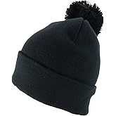 Trendy Apparel Shop XXL Oversized Solid Pom Pom Winter Stretch Knit Beanie Hat