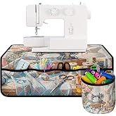 PJHEQOXE Sewing Machine Pad For Table With Pockets, Waterproof And Non - Slipsewing Machine Mat Organizer Sewing Element