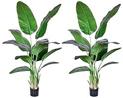 HAIHONG 2Packs 5FT Artificial Bird of Paradise