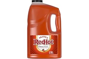 FRANK'S REDHOT Franks RedHot Original Cayenne Pepper Hot Sauce, 1 gal - One Gallon Bulk Container of Cayenne Pepper Hot Sauce to Add Flavorful Heat to Entrees, Sides, Snacks, and More