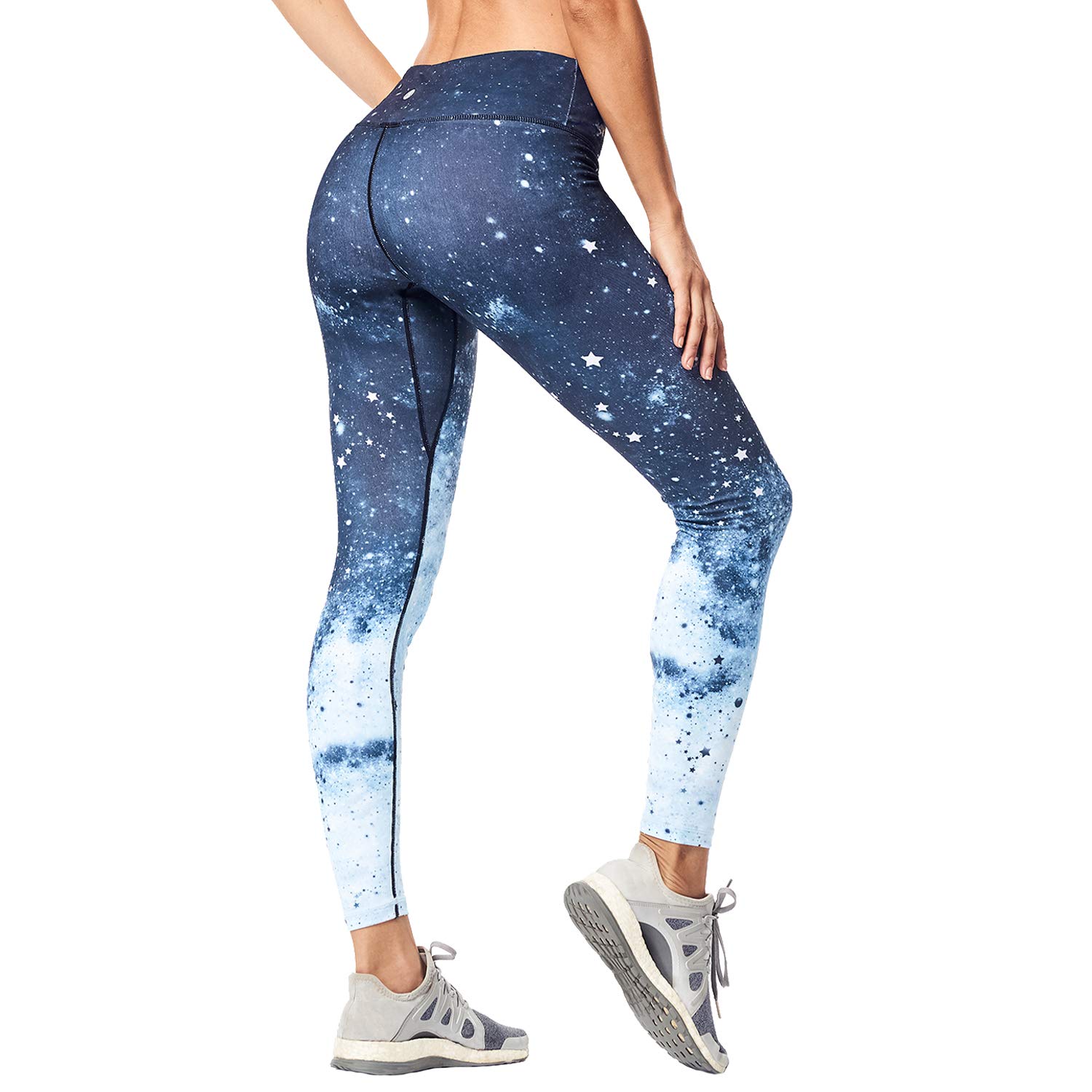 Matymats Women\'s Tummy Control Printed Yoga Pants Quick-Drying Workout Leggings Non See-Through