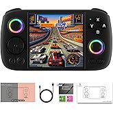 GiipGoop RG Cube Retro Game Console Handheld Game Console No Card Multi-Touch Screen Android 13 System Video Game Console 5200mAh Battery,High-Speed Fan,16 Million Color Rgb Lighting(Black)