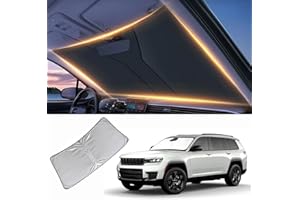 LZYYQX Windshield Sun Shade for Jeep Grand Cherokee Front Window Shades Cover for Grand Cherokee 2001-2025 Windshield Sun Visor Protector Car Accessories