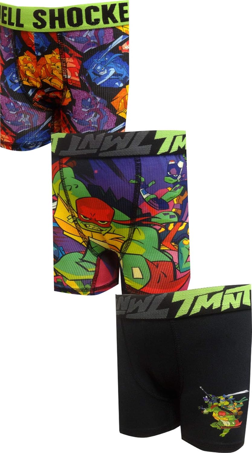 Bioworld Merchandising Boys' Teenage Mutant Ninja Turtles 3 Pack Boys Boxer Briefs