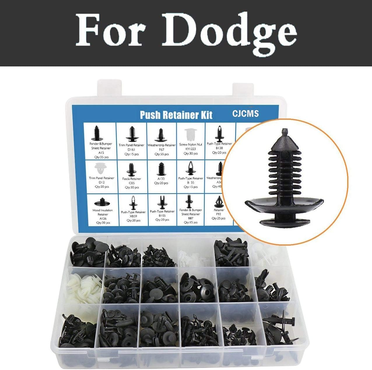 Universal 415x Pin Retainers Clip Body Trim Rivets Car Auto