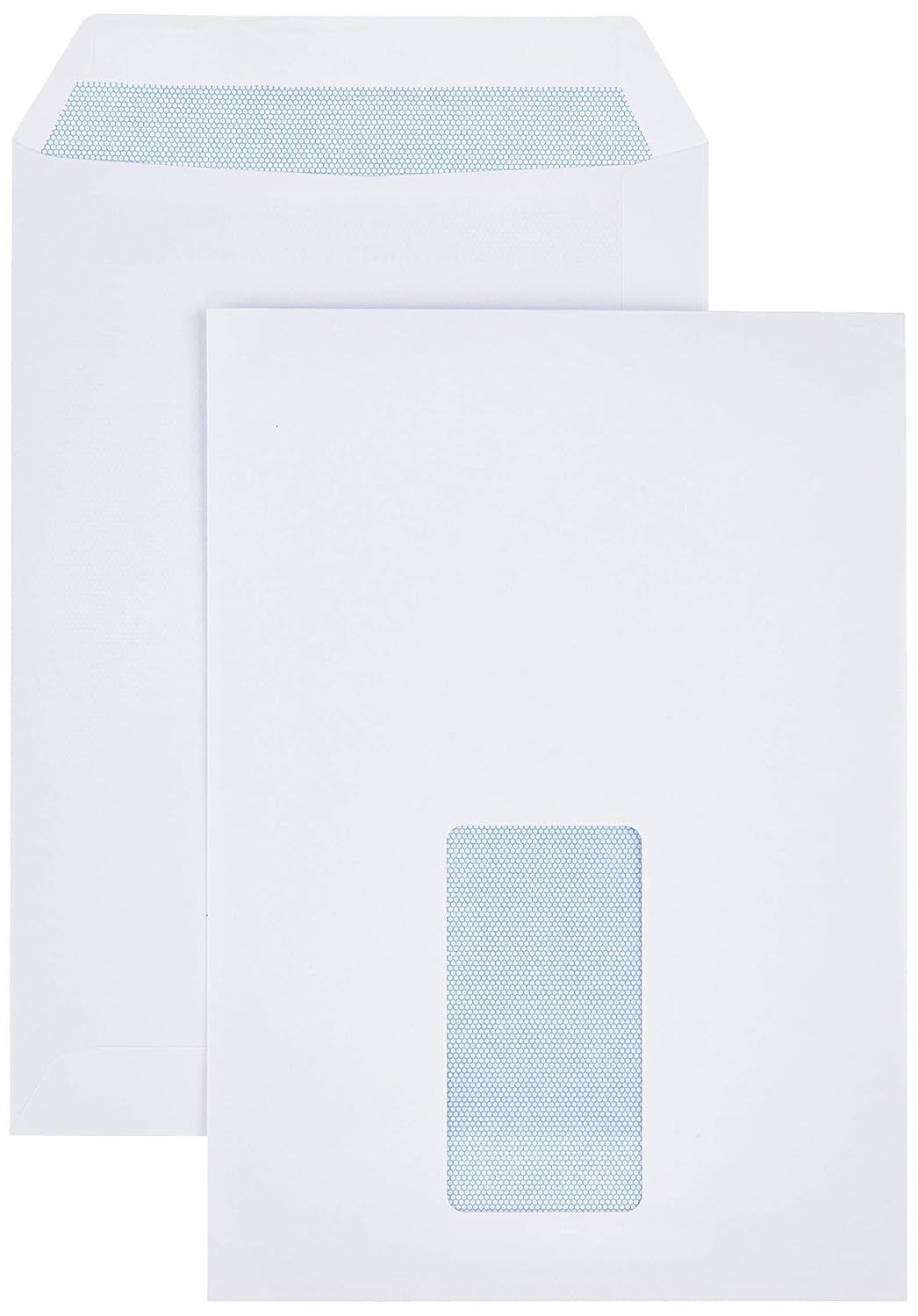 AmazonBasics C5 SelfSeal Envelopes, White, Window, 90 GSM, 500 Pack