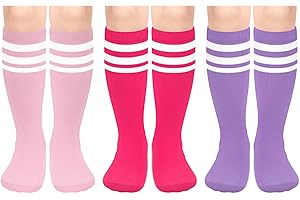 Olreco 3 Pack Toddler Soccer Socks Kids Baseball Socks Boys Girls Softball Sock Youth Football Sock Athletic Accessories