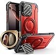 SUPCASE for iPhone 16 Pro Max Case with Camera Cover Stand (UBMag XT), [Compatible with MagSafe] [Built-in Kickstand] [Military-Grade Protection] Heavy Duty Rugged Magnetic Phone Case, Ruddy