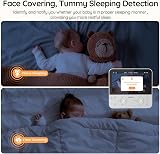 BOIFUN 4MP WiFi Baby Monitor 5.5 inch Screen 360° PTZ Night Vision view 3