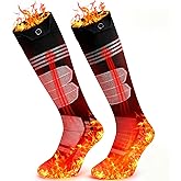 Heated Socks, 5000mAh Rechargeable Ultimate Warmth Heated Socks for Men Women, Washable Cold Weather Electric Thermal Socks with 4 Heating Levels for Skiing Hunting Camping Hiking Cycling Outdoor Work