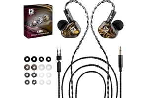 YINYOO KBEAR KB01 in-ear Monitors, HIFI Beryllium Diaphragm Dynamic Driver in ears Headphones kbear inears Wired Earbuds High-end iem Earphones for Musicians Singers with Clear Sound OFC Cable/Resin Cavity